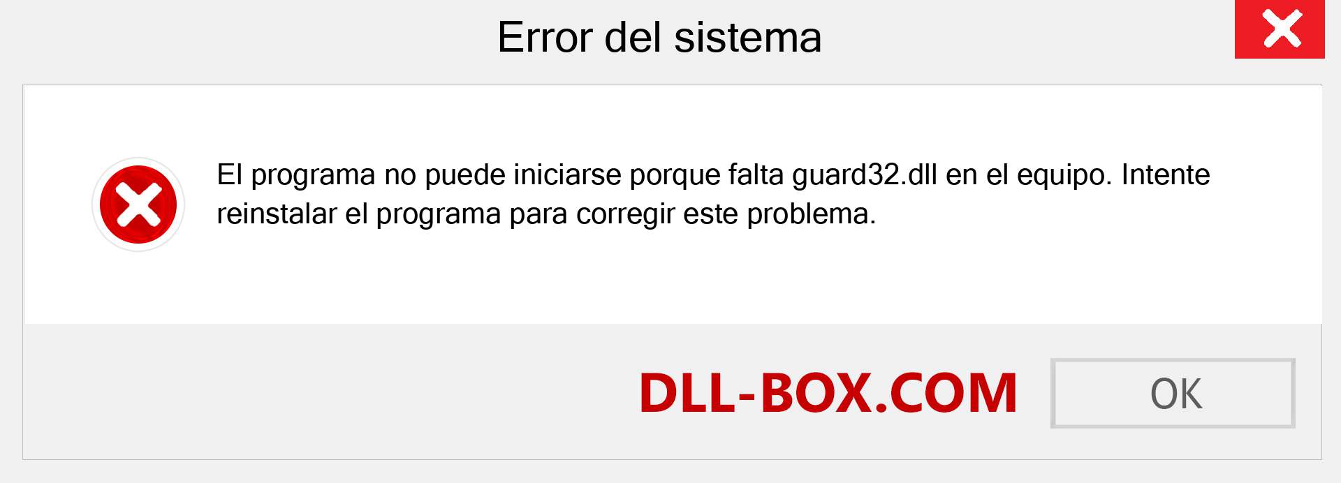 ¿Falta el archivo guard32.dll ?. Descargar para Windows 7, 8, 10 - Corregir guard32 dll Missing Error en Windows, fotos, imágenes